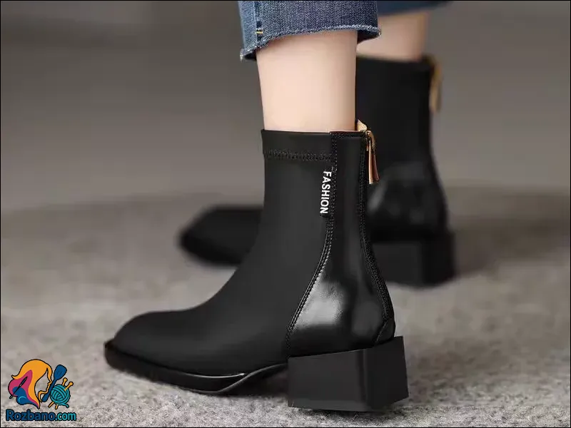 مدل نیم بوت زنانه جدید - نیم بوت زنانه مشکی
