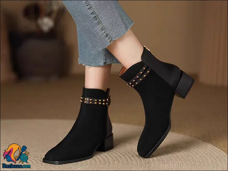 مدل نیم بوت زنانه جدید - مدل نیم بوت زنانه جدید - نیم بوت زنانه مشکی جیر