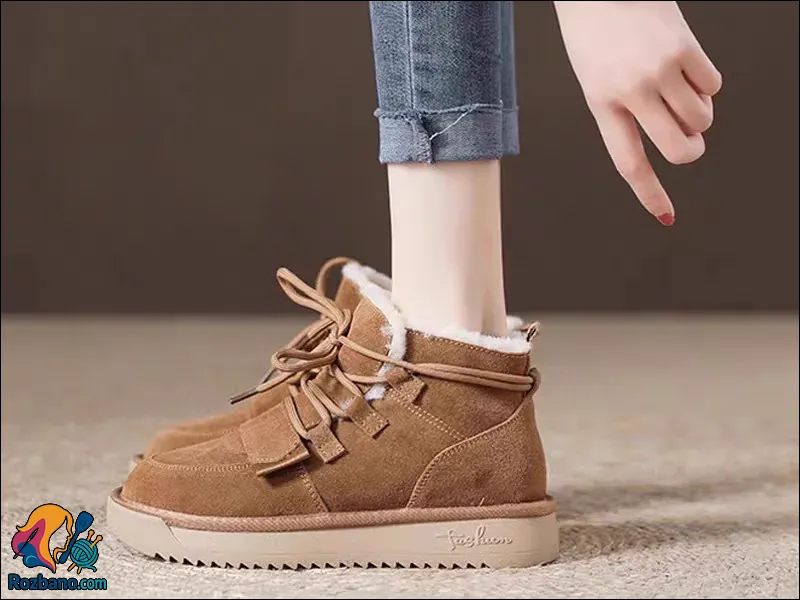 مدل نیم بوت زنانه جدید - نیم بوت زنانه جیر قهوه ای شیک