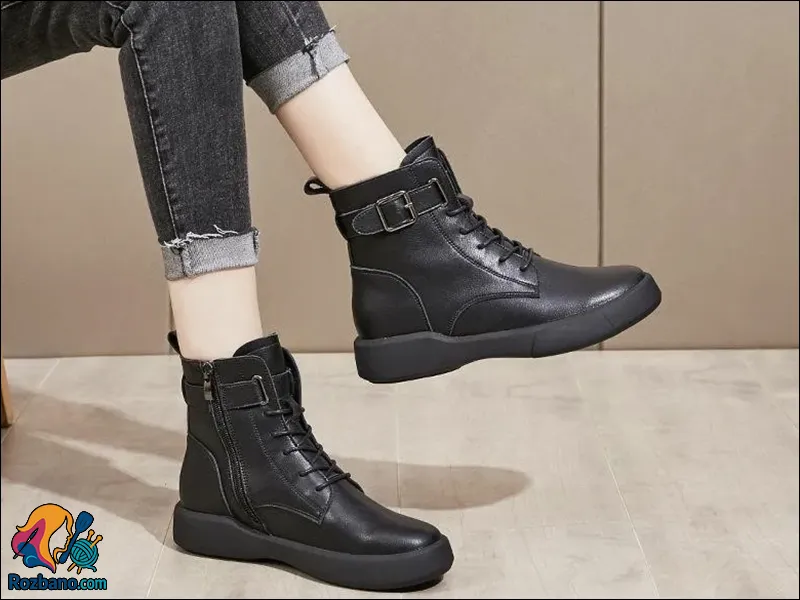 مدل نیم بوت زنانه جدید - نیم بوت زنانه مشکی کلاسیک