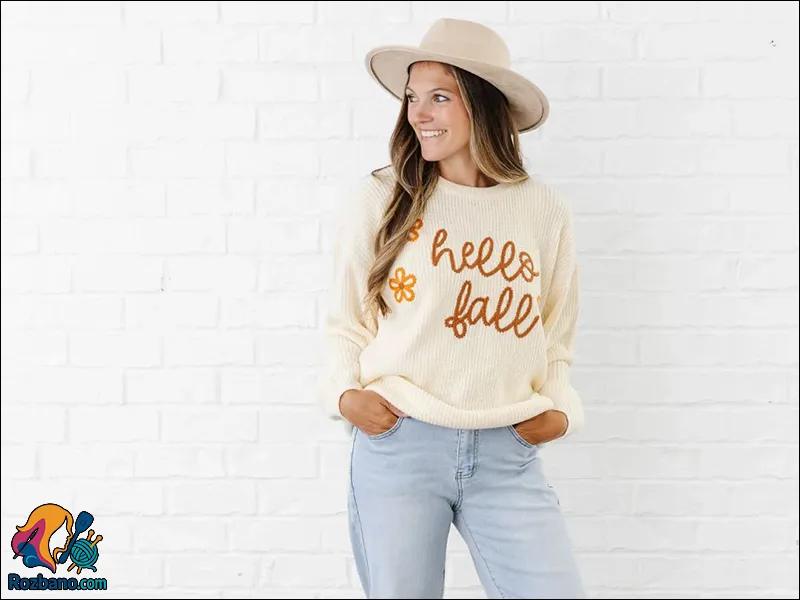 مدل سویشرت زنانه جدید - سویشرت با پارچه بافت Knit Sweatshirt