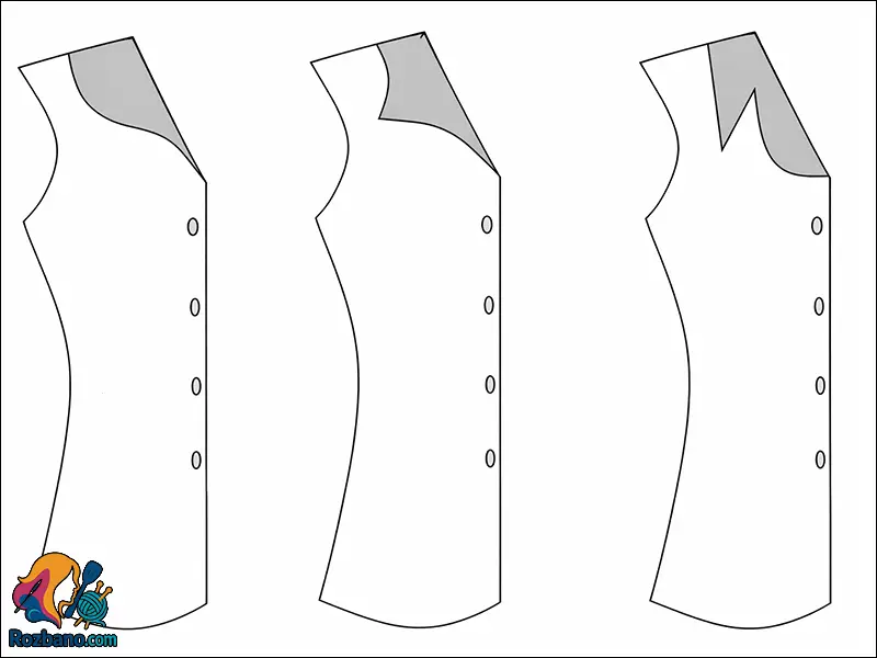 دوخت انواع یقه سرخود همراه با رسم الگو خیاطی