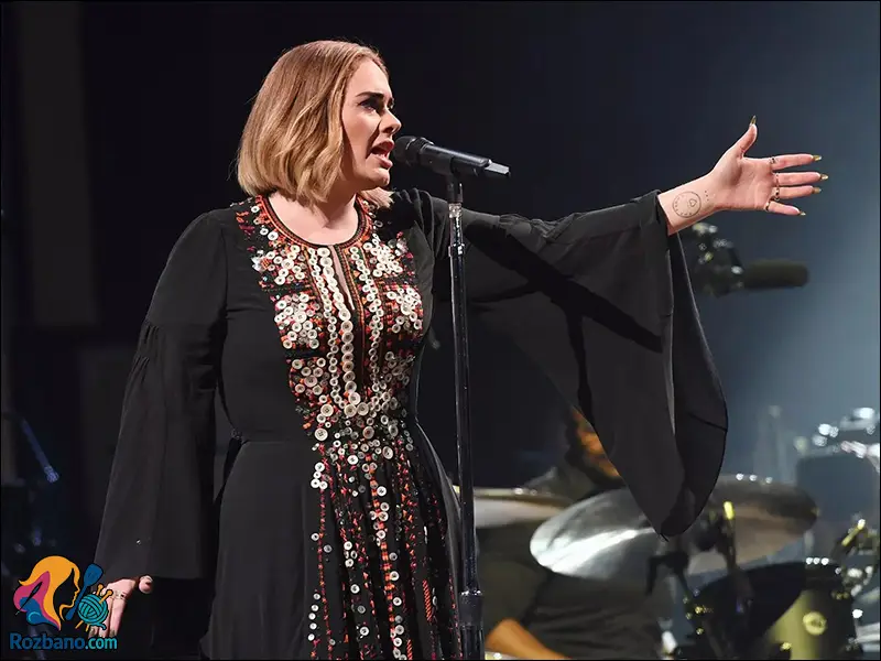 مدل لباس ادل در گلاستونبری 2016؛ استایل خاص خواننده معروف