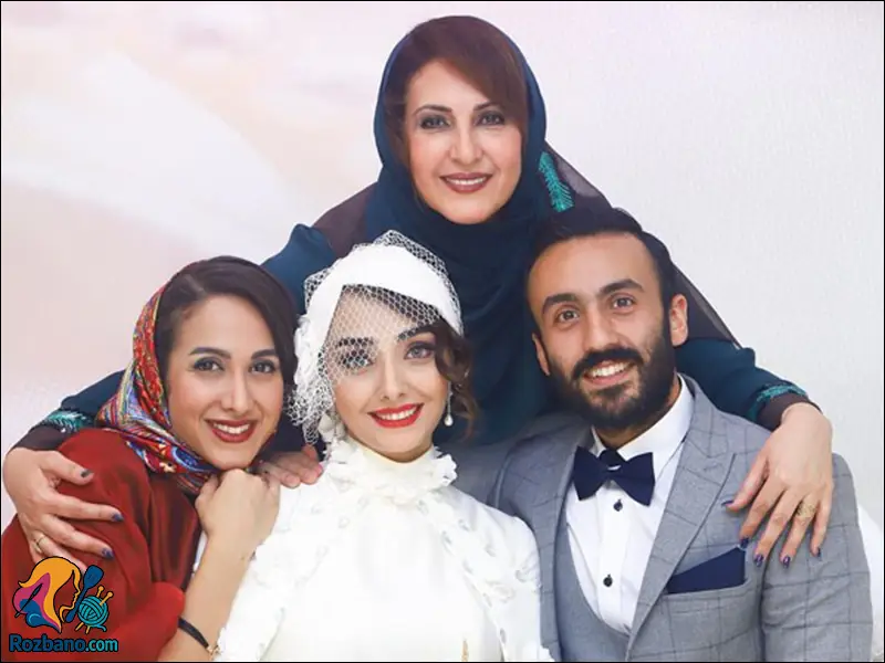 بیوگرافی فاطمه گودرزی - فاطمه گودرزی در کنار پسر، دختر و عروسش