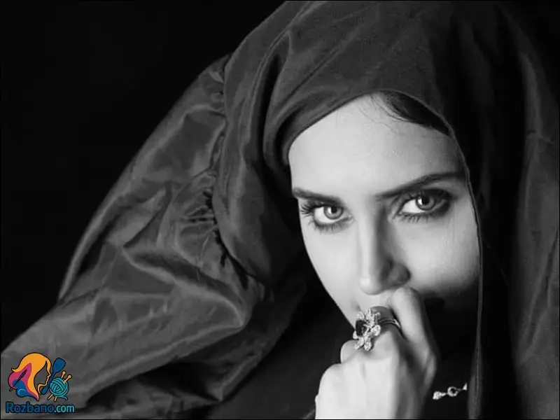 عکس هنری سیاه و سفید الناز شاکردوست