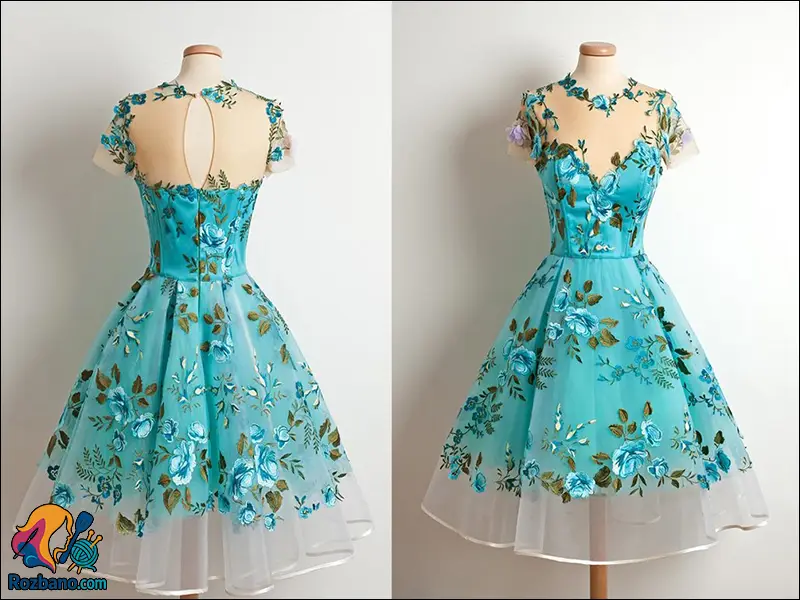 مدل لباس مجلسی خاص - مدل لباس مجلسی گلدار زنانه