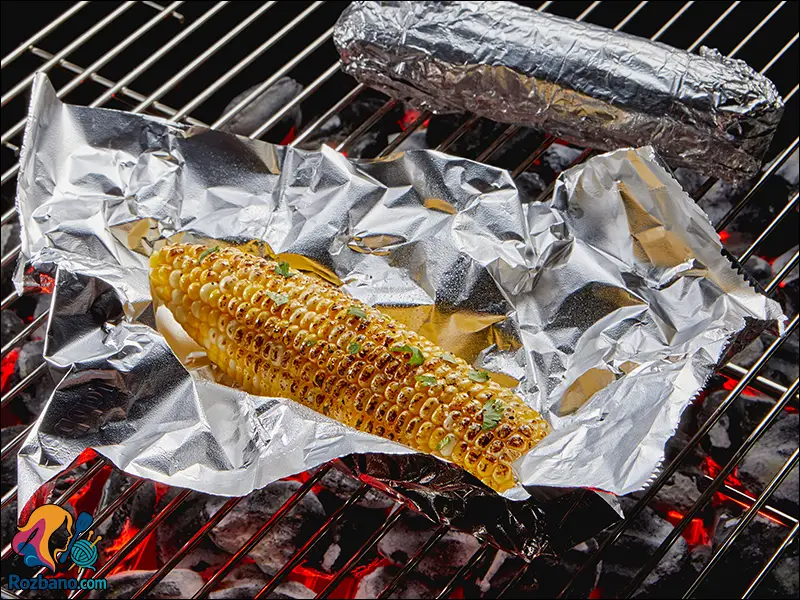 ذرت گریل شده زرد و طلایی با طعم عالی