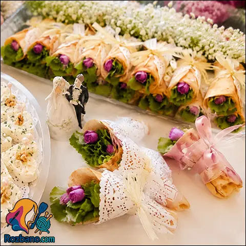 زیبا ترین مدل های نون و پنیر سبزی سفره عقد