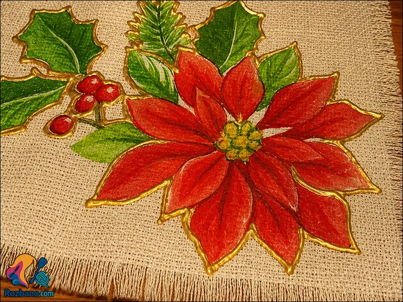 راهنمای تصویری دکوپاژ روی گونی با دستمال کاغذی