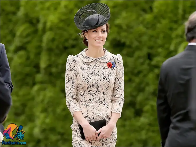 مدل لباس کیت میدلتون در مراسم رسمی فرانسه