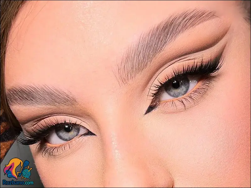 مدل هاشور ابرو طبیعی و ماندگار برای صورت