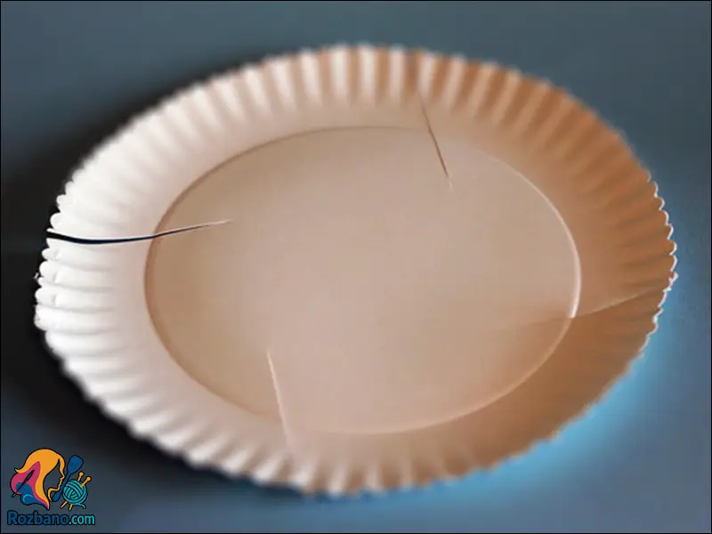 ظرف سرو میوه دست ساز با بشقاب کاغذی