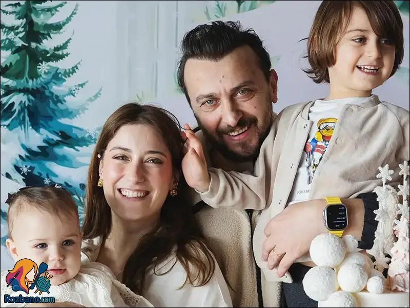 هازل کایا و همسرش علی آتای در کنار فرزندانشان