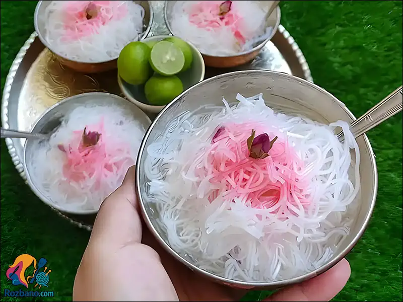 آموزش فالوده میوه ای ساده و سريع در خانه