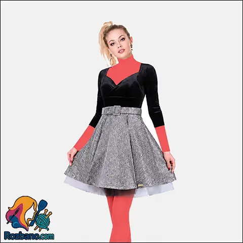 آموزش کامل الگو یقه دلبری برای لباس مجلسی