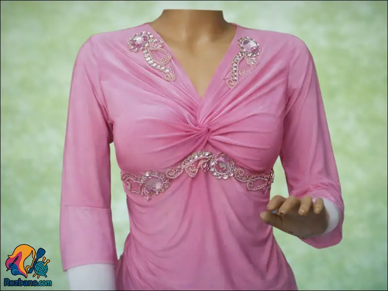 آموزش رایگان دوخت یقه گره ای مرحله به مرحله