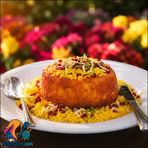 طرز تهیه ته چین گوشت مجلسی خوشمزه و رستورانی
