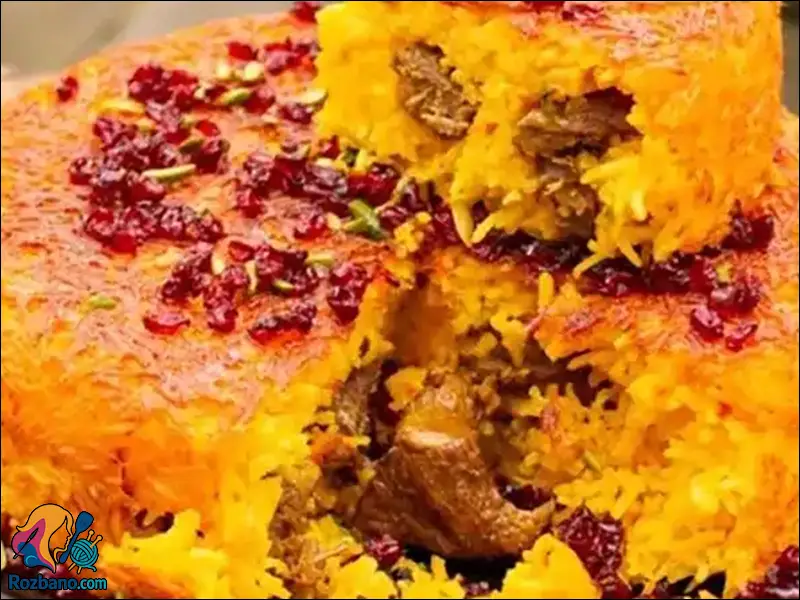 طرز تهیه ته چین گوشت مجلسی خوشمزه و رستورانی