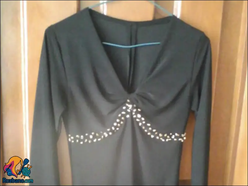 دوخت یقه گره ای پیچ به همراه الگو + الگو خیاطی ریون