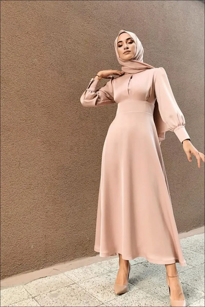 نمونه مدل لباس ماکسی با حجاب مناسب مهماني