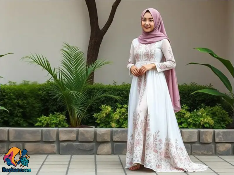 مدل لباس ماکسی با حجاب شيک و جديد براي مجالس