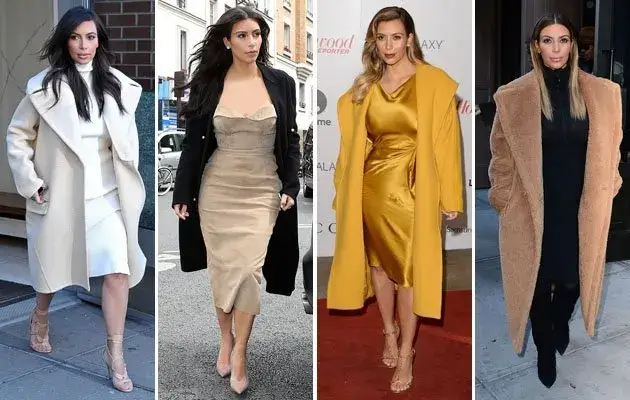 استایل کیم کارداشیان با پالتوهای خاص