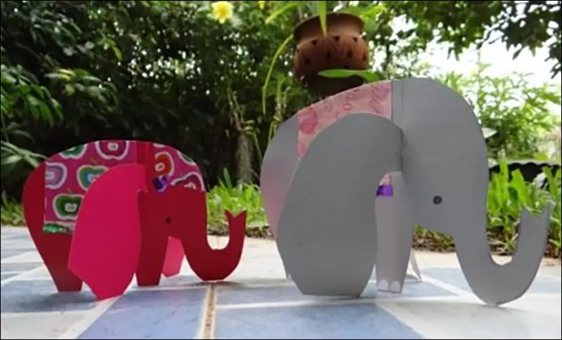 راهنمای ساخت فیل سه بعدی و کاردستی حیوانات خانگی