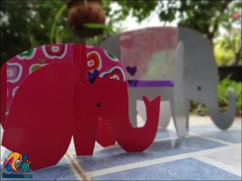 آموزش ساخت فیل سه بعدی با کاغذ و کارتن برای بچه ها