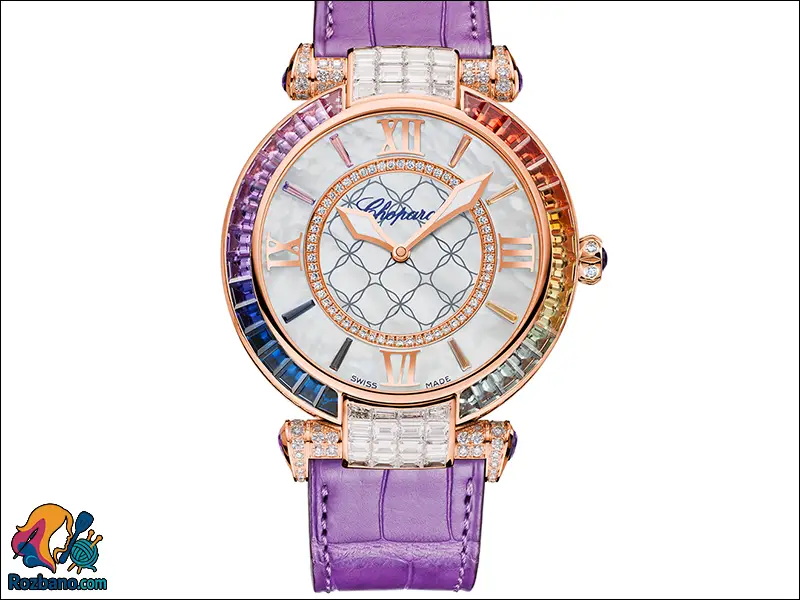 مدل ساعت مچی خاص - ساعت مچی 40 میلیمتری «ایمپریال» از طلای صورتی 18 عیار با الماس و سنگ های رنگی از شوپارد (Chopard)