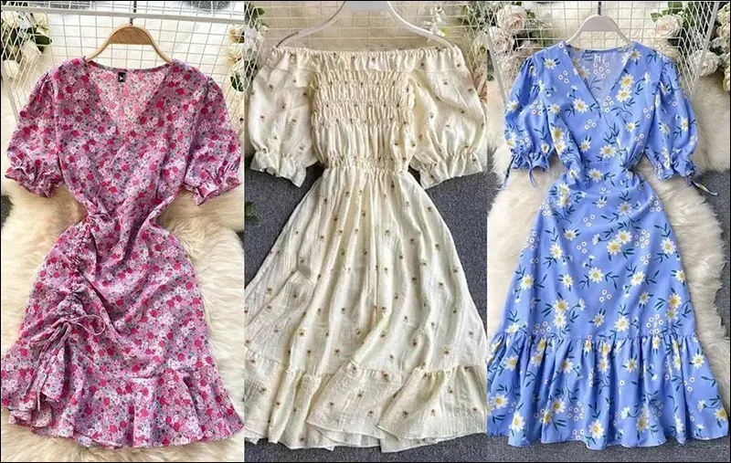 مدل پیراهن نخی تابستانی - مدل پیراهن تابستانی آستین پفی