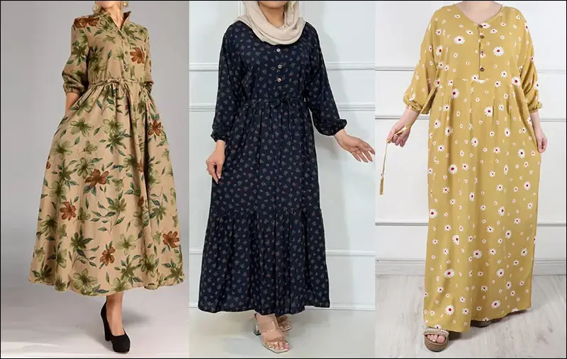 مدل پیراهن نخی تابستانی - مدل پیراهن تابستانی دکمه‌دار