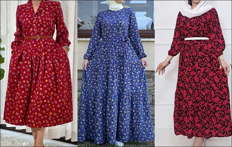 مدل پیراهن نخی تابستانی - پیراهن کمربنددار زنانه