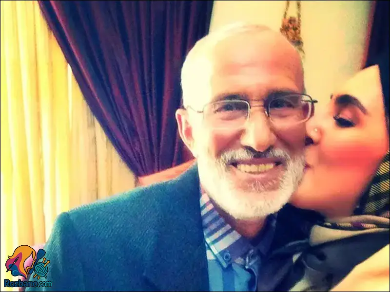 عکس جذاب ليلا بلوکات در کنار پدرش