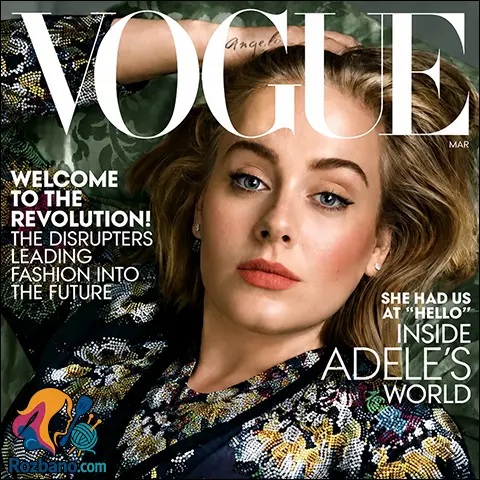 تصاویر جدید ادل روی مجله ووگ و پشت صحنه عکاسی Vogue