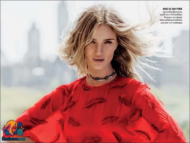 عکس جديد رزي هانتينگتون در مجله ووگ با ژست حرفه اي