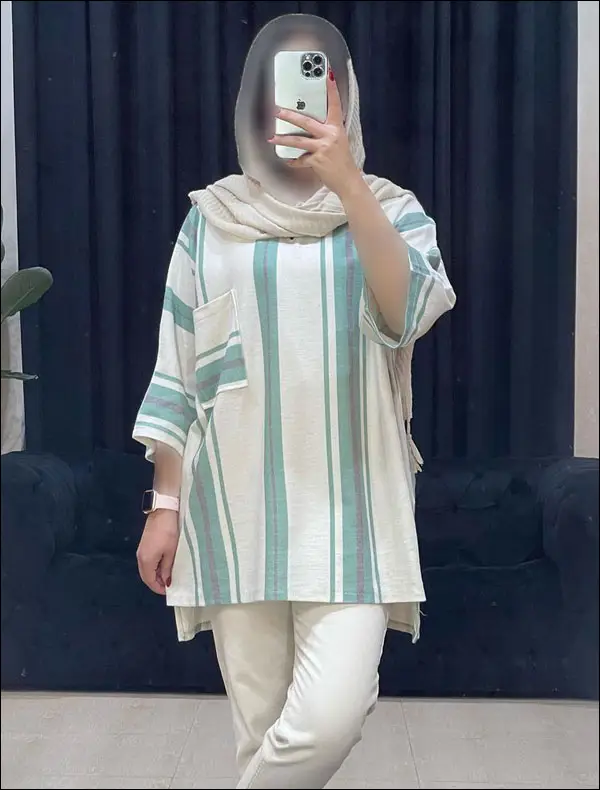 تونیک مانتویی جلو بسته شیک برای استایل روزانه