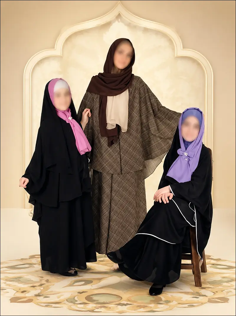 آموزش رایگان دوخت چادر فرشته مرحله به مرحله