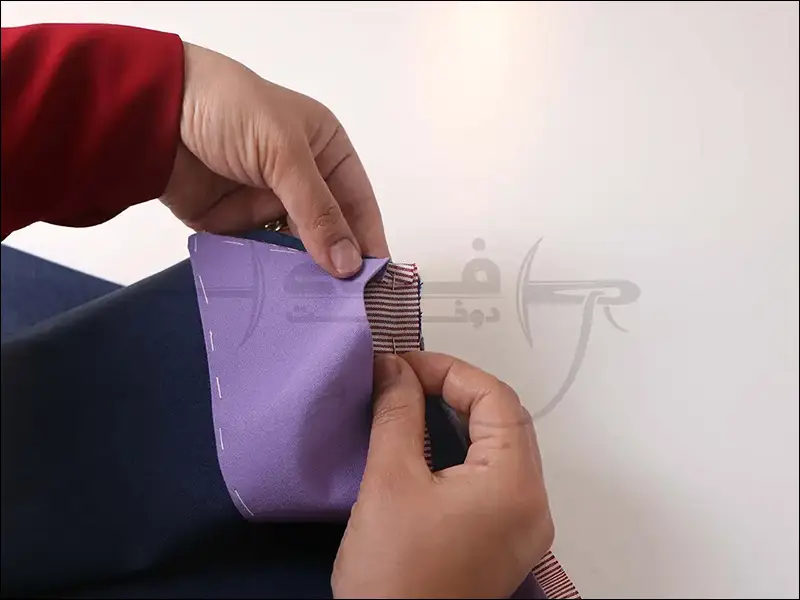 مراحل دوخت یقه شکاری ساده و آسان برای لباس