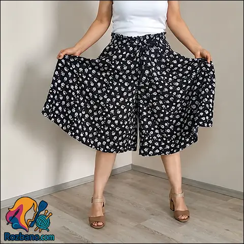 دوخت دامن شلواری بدون الگو؛ آموزش تصویری کامل