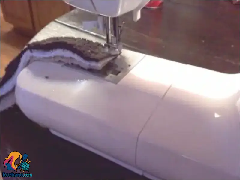 ساخت قالیچه جذاب با دوخت پادری با حوله کهنه