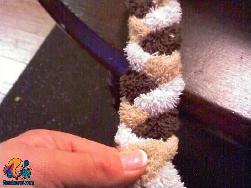 بافت سه‌تایی برای دوخت پادری با حوله کهنه