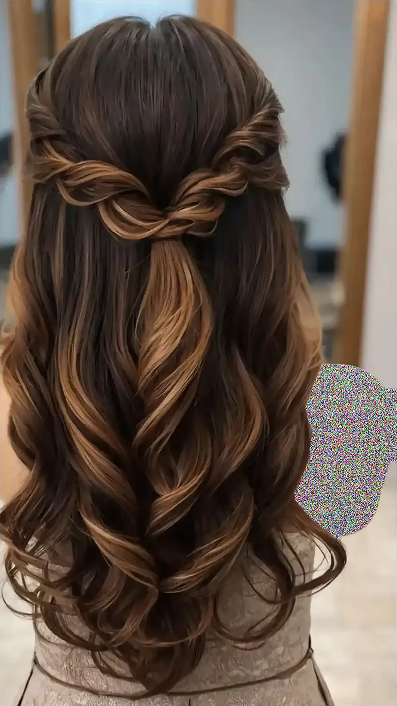 مدل مو نیمه باز دخترانه شیک برای عروسی