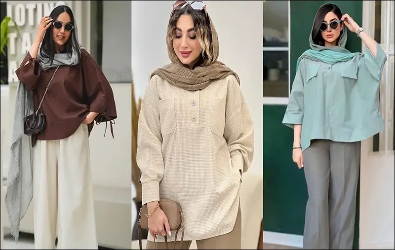 مدل مانتو تابستانی جدید - مدل مانتو تابستانی جلو بسته