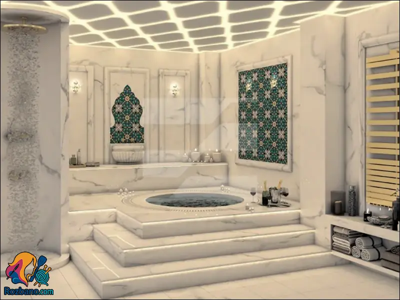 دکوراسیون و چیدمان حمام ترکی