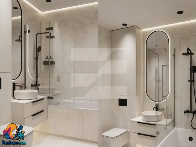 دکوراسیون و چیدمان حمام ساده