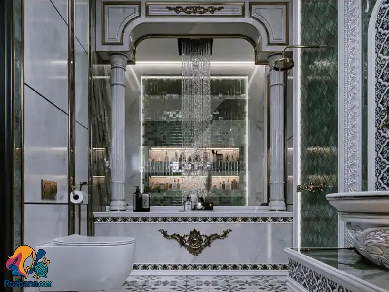 دکوراسیون و چیدمان حمام سلطنتی