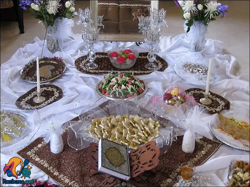 سفره عقد خانگی ساده و شیک