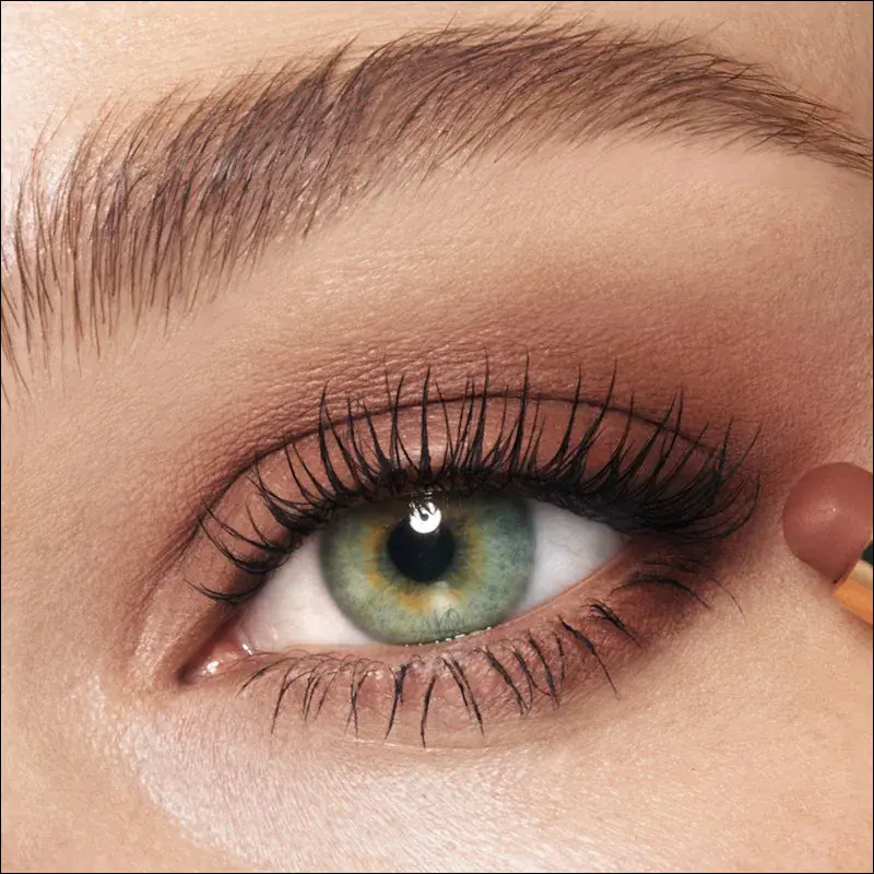 ترکیب سایه چشم - قهوه ای شتری مات + قهوه ای رزوود مات