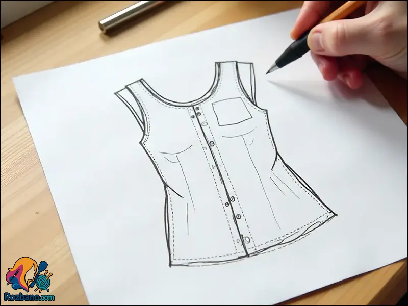 رسم الگوی بالاتنه جلو و پشت با فرمول دقیق