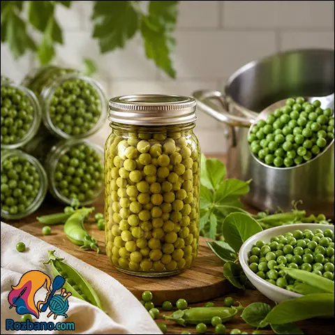 طرز تهیه کنسرو نخود فرنگی خانگی با ماندگاری بالا